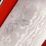 Японский кухонный нож Сантоку Kenshiro Hatono VG10 Damascus, Japanese lacquer KH-A 17см