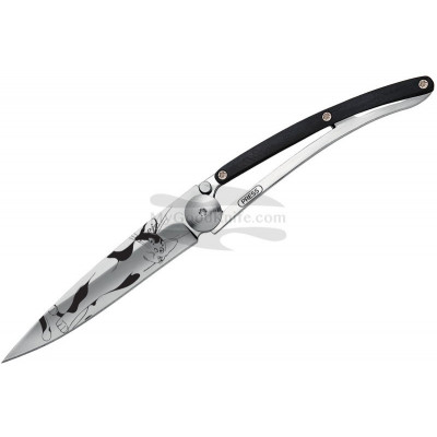 Складной нож Deejo Tattoo Cat  9AB020  7.4см - 1