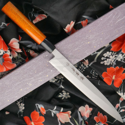 Японский кухонный нож Янагиба Sakai Takayuki Inox Bronze Lacqured 04313H 24см