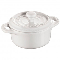 Staub Mini Cocotte redonda cerámica 10cm, blanco 40511-083-0