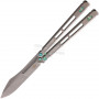 Couteau Papillon EOS Trident Stonewash Green EOS103 10.5cm