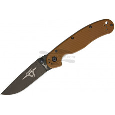 Taschenmesser Ontario RAT-2 Black D2, Coyote Brown 8830CB 7.6cm