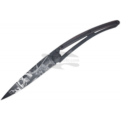 Folding knife Deejo Tattoo Black Ride or die 1GB134 9.5cm - 1