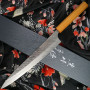 Sujihiki Japanese kitchen knife Yu Kurosaki Fujin VG10 Damascus Fujin VG-10 Damascus Series ZVD-270SL 27cm