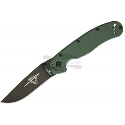 Folding knife Ontario RAT-2 Black D2, OD Green 8830OD 7.6cm - 1