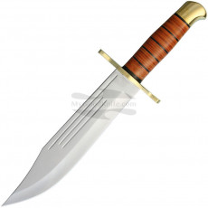 Cuchillo bowie Rough Rider Stacked Leather 1718 25.4cm