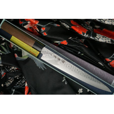 Sujihiki Japanisches Messer Sakai Takayuki Aogami Damascus 07437 24cm