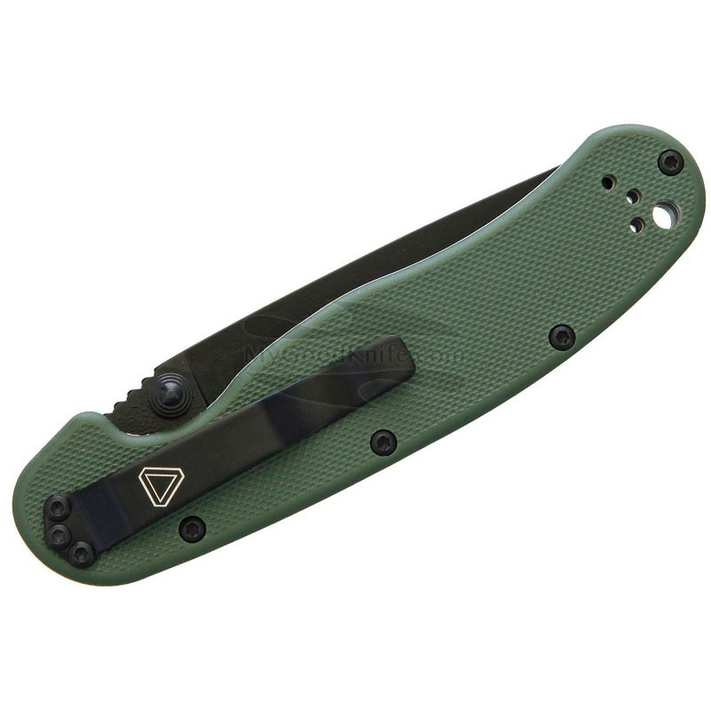 Folding knife Ontario RAT-2 Black D2, OD Green 8830OD 7.6cm for