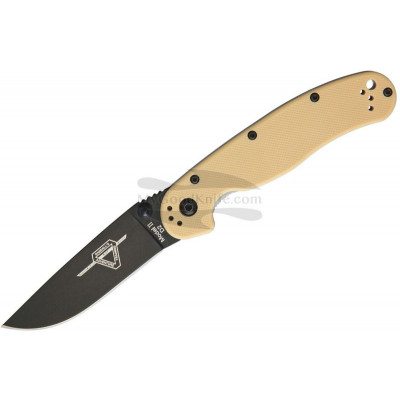 Folding knife Ontario RAT-2 Black D2, Desert Tan 8830DT 7.6cm - 1