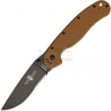 Folding knife Ontario RAT-1 Serrated Coyote Brown 8847CB 9cm