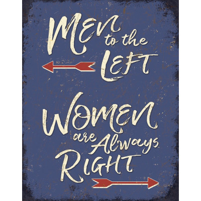 Cartel de chapa Men To The Left TSN2342