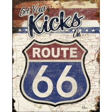 Cartel de chapa Your Kicks Route 66 TSN2411