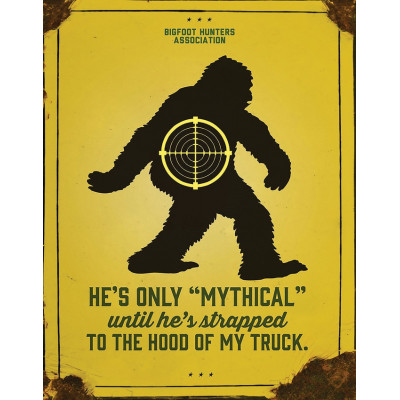 Cartel de chapa Sasquatch Mythical TSN2414