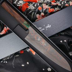 Gyuto Japanese kitchen knife Yu Kurosaki VG10 Forged Color Damascus ZVCD-240CHR 24cm