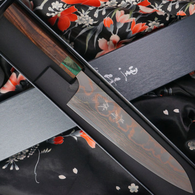 Cuchillo Japones Gyuto Yu Kurosaki VG10 Forged Color Damascus ZVCD-240CHR 24cm