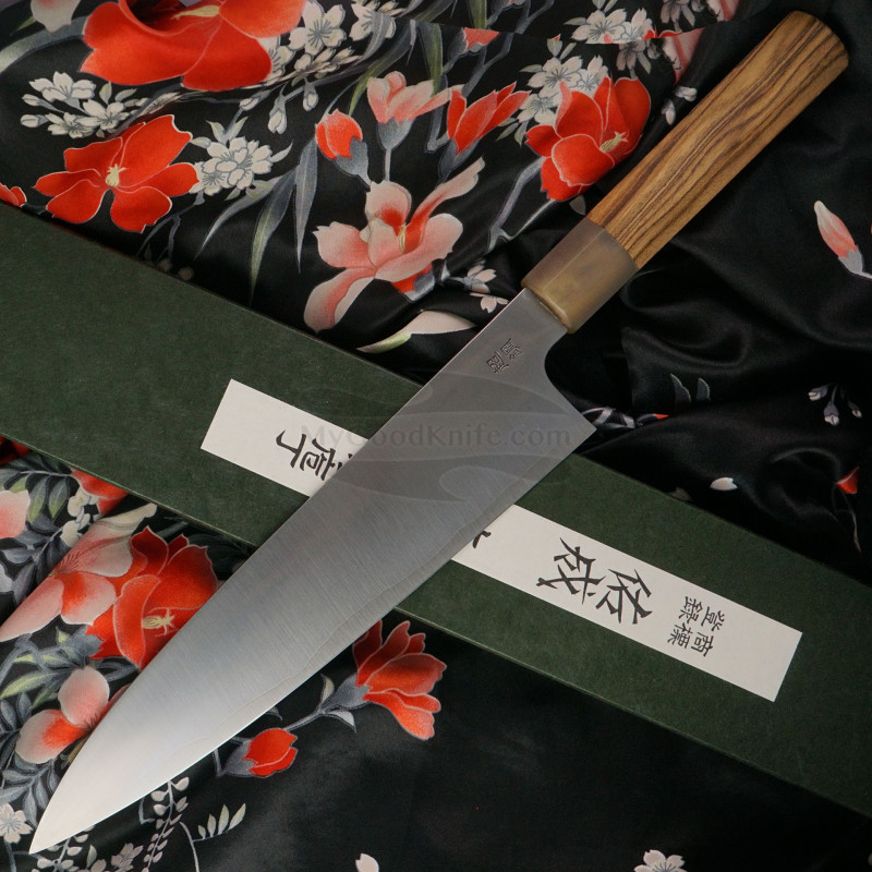 Gyuto Japanese kitchen knife Sukenari ZDP189 Light Bocote S143 24cm