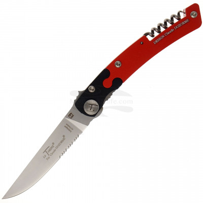 Couteau pliant Claude Dozorme Thiers Knife+corkscrew Black/red 1.90.129.22 9.5cm