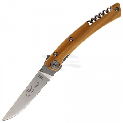 Folding knife Claude Dozorme Thiers corkscrew olive wood 1.90.129.89 9.5cm