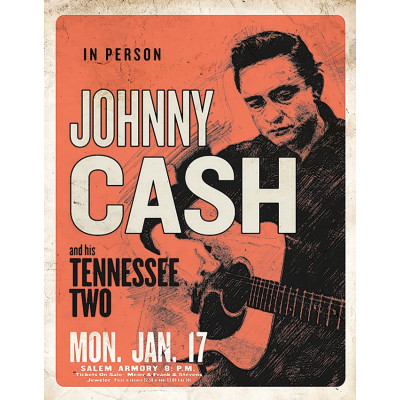 Tin sign Johnny Cash TN Two 2344