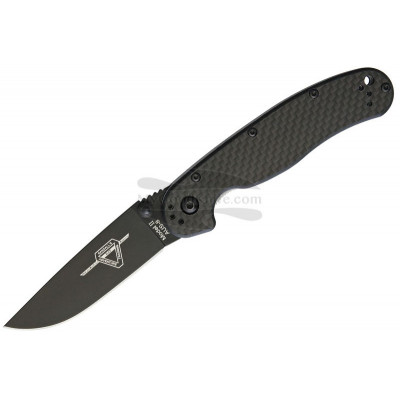 Folding knife Ontario RAT-2 Black AUS8 Carbon Fibre 8838 7.6cm - 1