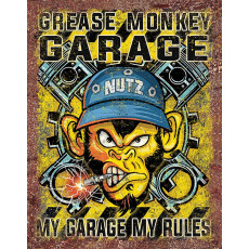 Blechschild Grease Monkey Garage 2473