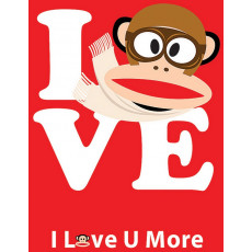 Жестяная табличка Paul Frank Love Monkey 2483