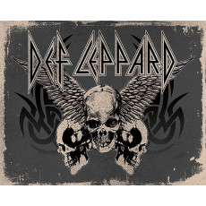 Cartel de chapa Def Leppard Skull 2502