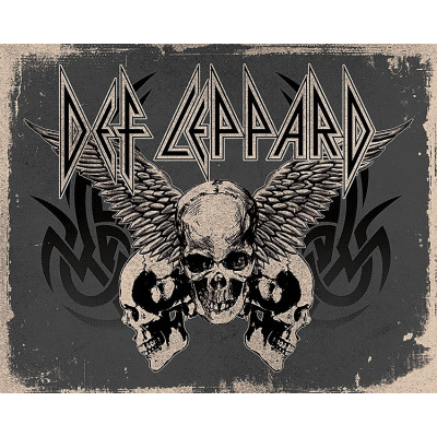 Blechschild Def Leppard Skull 2502