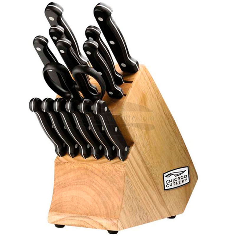 Chicago Cutlery Walnut Tradition Knife Set with Block (14-Piece