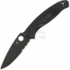 Folding knife Spyderco Resilience Full Black Serrated 142PSBBK 10.7cm