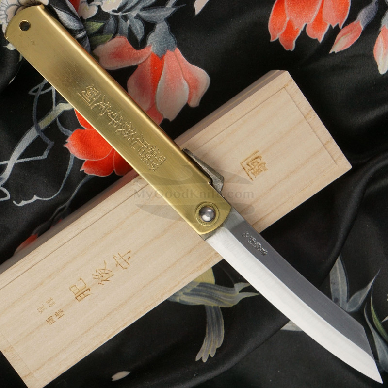 Nagao Higonokami Friction Folding Knife 3 Tanto Blade, Steel