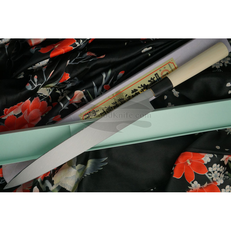 Yanagiba Japanese kitchen knife Sakai Takayuki Inox 04304 27cm for sale
