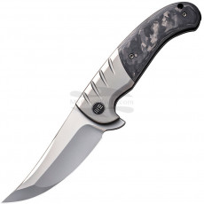 Folding knife We Knife Curvaceous Marble Carbon Fiber Inlay Silver Bead WE20012-1 9.4cm