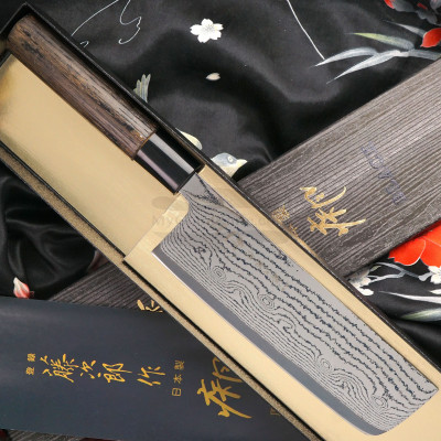 Nakiri Japanese kitchen knife Tojiro Shippu Black FD-1598 16.5cm