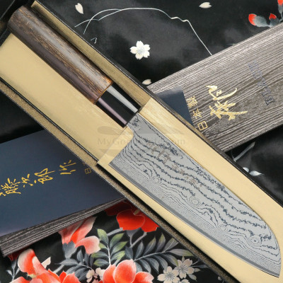 Японский кухонный нож Сантоку Tojiro Shippu Black FD-1597 16.5см