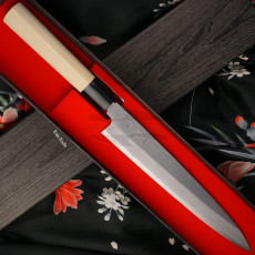 Japanilainen sushi veitsi Yanagiba Ittetsu Forge-welded Shirogami 2 IJF-11123 21cm