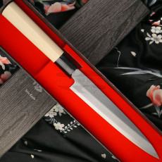 Japanilainen sushi veitsi Yanagiba Ittetsu Forge-welded Shirogami 2 IJF-11122 18cm