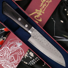 Santoku Japanese kitchen knife Kunio Masutani VG-10 Damascus M-3246 14cm