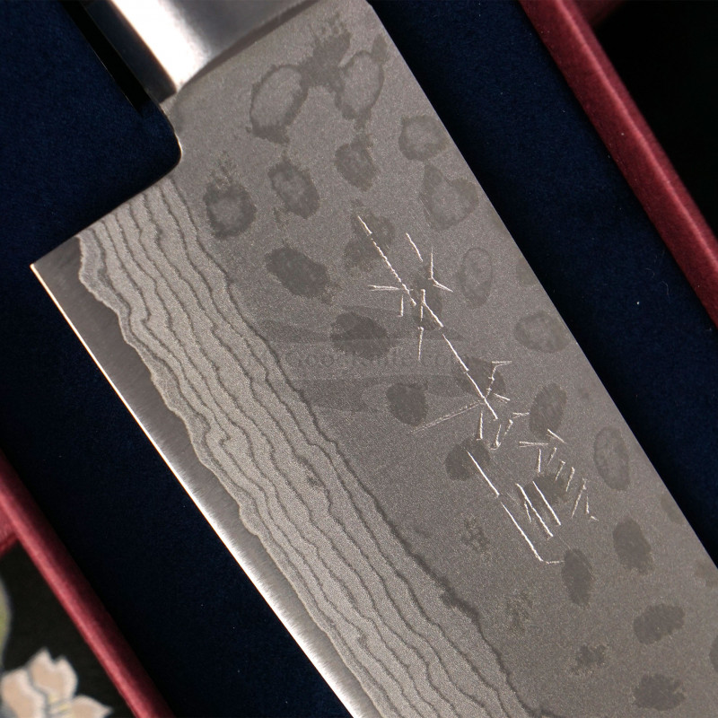 Santoku Japanese kitchen knife Kunio Masutani VG10 Damascus M3246
