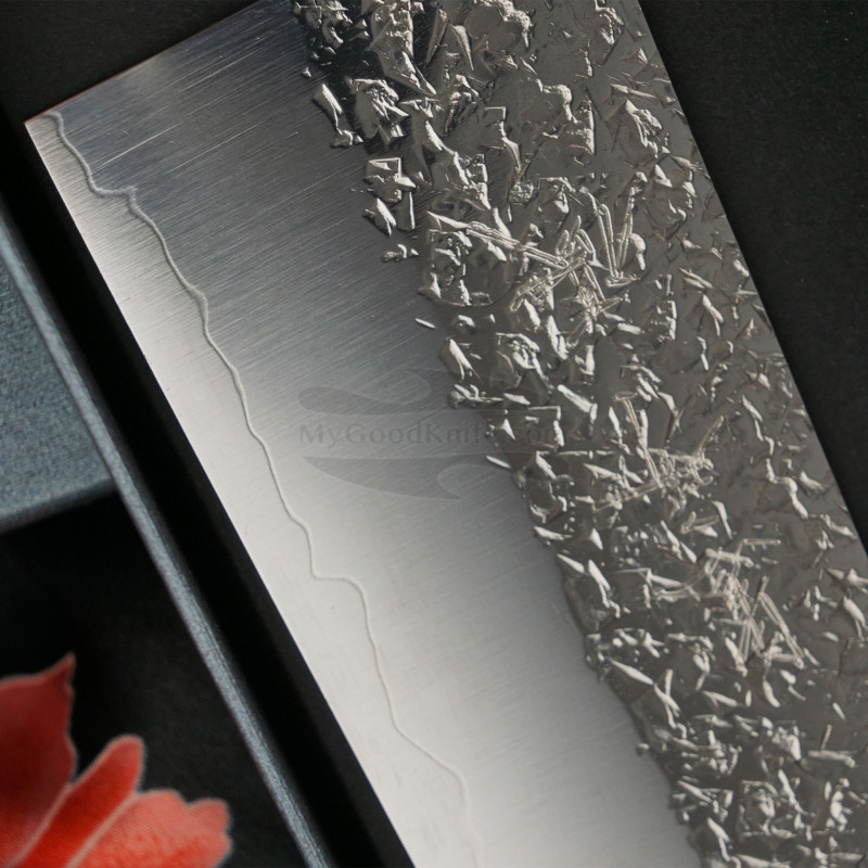 Japanese kitchen knife Takeshi Saji Bunka Iron Wood Nickel Damascus HA-4106  17cm for sale