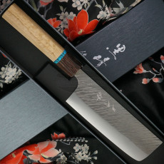 Nakiri Japanisches Messer Yu Kurosaki Fujin R2 Oak ZRF-165NAOWQ 16.5cm