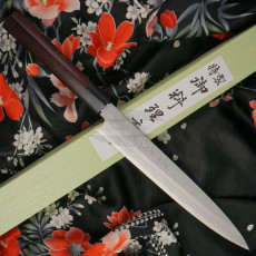 Japanilainen sushi veitsi Yanagiba Hideo Kitaoka Shirogami CN-2208 24cm