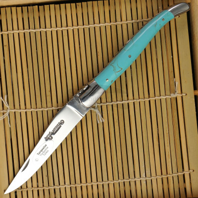 Folding knife Laguiole en Aubrac Turquoise Acrylic L0212PTI