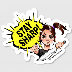 Sticker Stay Sharp Standard size stas