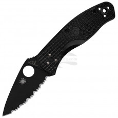 Serrated folding knife Spyderco Persistence Lightweight Black 136SBBK 7cm