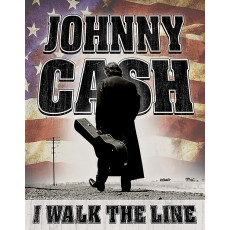Жестяная табличка Johnny Cash Walk The Line TSN2345