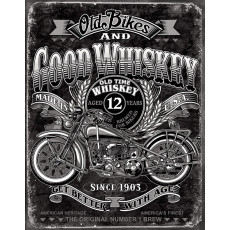 Blechschild Old Bikes Good Whiskey TSN2458