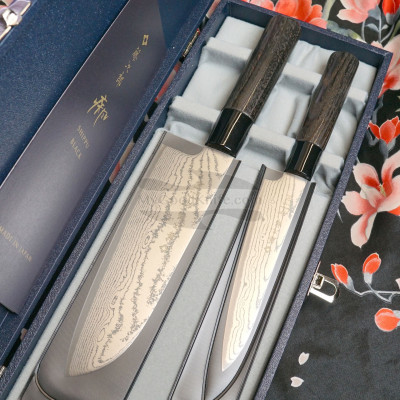 Juego de cuchillos de cocina Tojiro Shippu Black set de regalo
