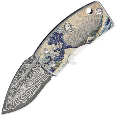 Складной нож G. Sakai Ukimon Голубая волна GS11606 4.1см