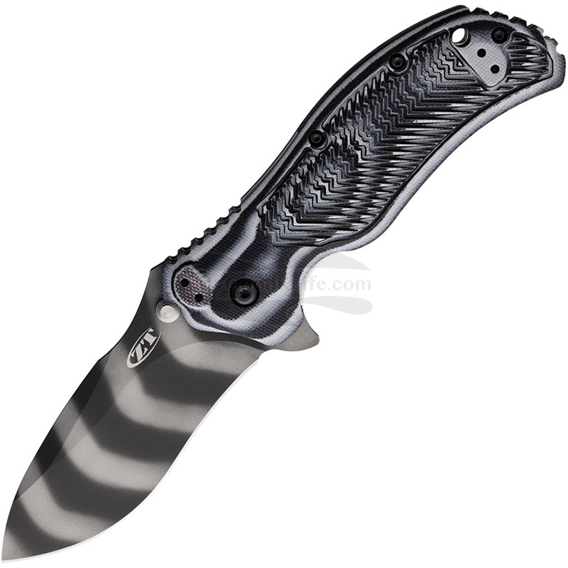 Folding knife Zero Tolerance Black Grey Tiger Stripe 0350TSBG 8.8cm for